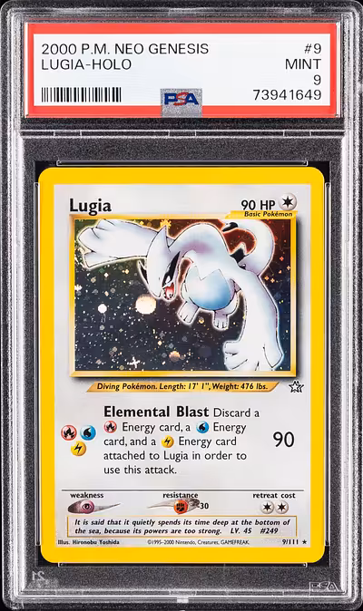 2000 #9 LUGIA-HOLO PSA 9 POKEMON NEO GENESIS